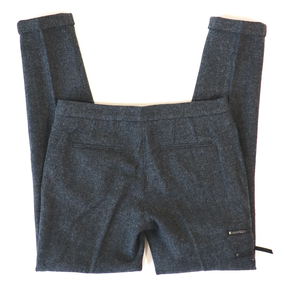 Mid-rise wool slacks (lined) w/tapered cuffed legs - Picture 6 of 10